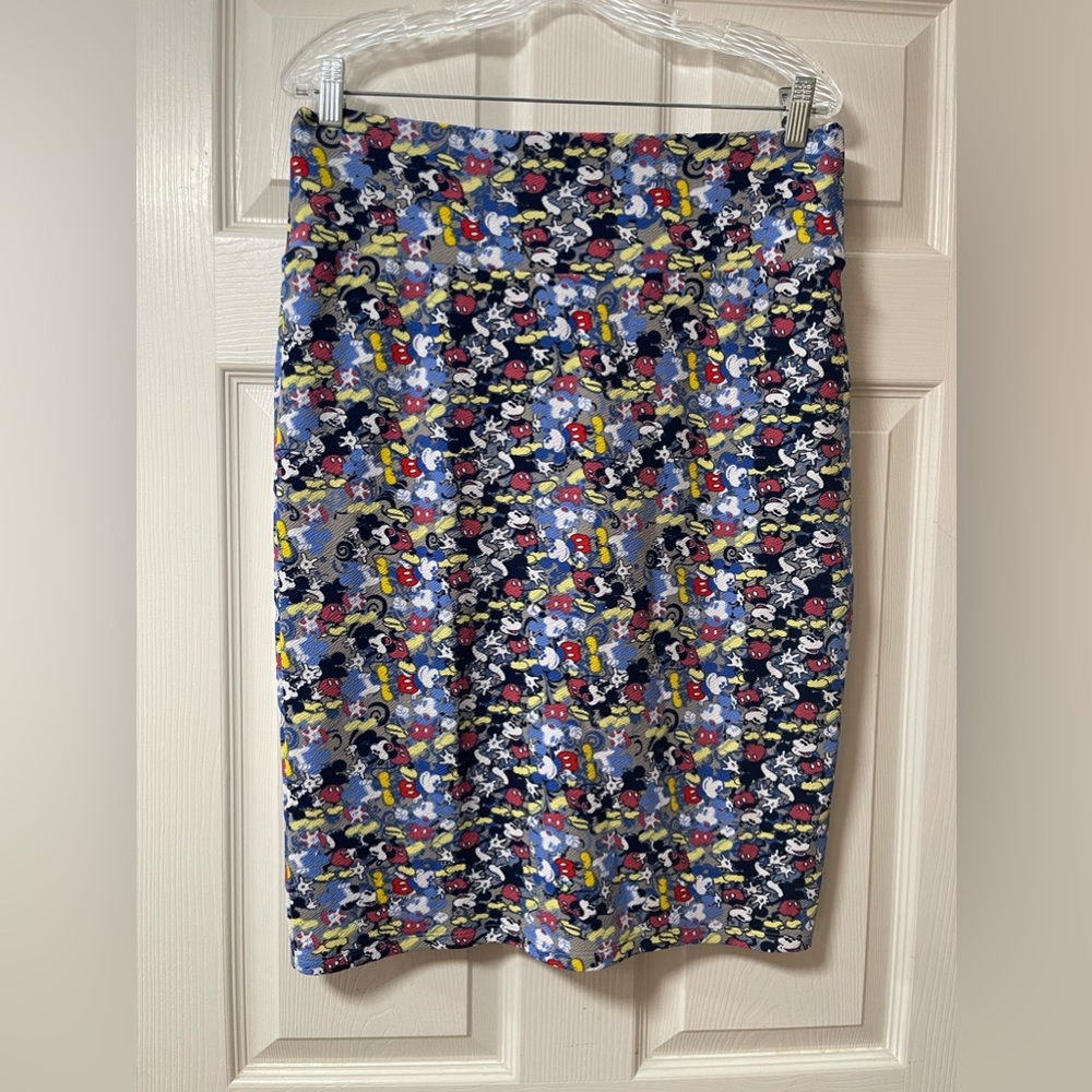 LULAROE Mickey Mouse Cassie Pencil Skirt Size XL - Picture 3 of 7